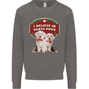 Christmas Maltese Funny Santa Paws Xmas Mens Sweatshirt Jumper Charcoal