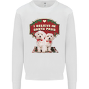 Christmas Maltese Funny Santa Paws Xmas Mens Sweatshirt Jumper White