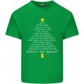Christmas Movie Where's the Tyrenol? Mens Cotton T-Shirt Tee Top Irish Green