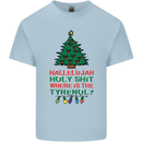 Christmas Movie Where's the Tyrenol? Mens Cotton T-Shirt Tee Top Light Blue