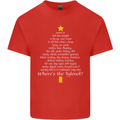 Christmas Movie Where's the Tyrenol? Mens Cotton T-Shirt Tee Top Red
