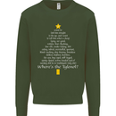 Christmas Movie Where's the Tyrenol? Mens Sweatshirt Jumper Forest Green