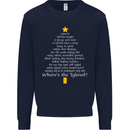 Christmas Movie Where's the Tyrenol? Mens Sweatshirt Jumper Navy Blue