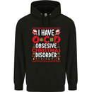 Christmas OCD Funny Xmas Mens 80% Cotton Hoodie Black