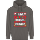 Christmas OCD Funny Xmas Mens 80% Cotton Hoodie Charcoal