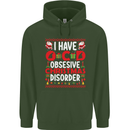 Christmas OCD Funny Xmas Mens 80% Cotton Hoodie Forest Green