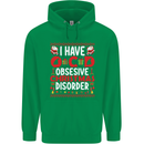 Christmas OCD Funny Xmas Mens 80% Cotton Hoodie Irish Green