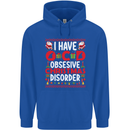 Christmas OCD Funny Xmas Mens 80% Cotton Hoodie Royal Blue