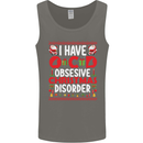 Christmas OCD Funny Xmas Mens Vest Tank Top Charcoal