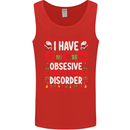 Christmas OCD Funny Xmas Mens Vest Tank Top Red