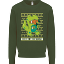 Christmas Official Santa T-Rex Dinosaur Mens Sweatshirt Jumper Forest Green