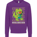Christmas Official Santa T-Rex Dinosaur Mens Sweatshirt Jumper Purple