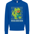 Christmas Official Santa T-Rex Dinosaur Mens Sweatshirt Jumper Royal Blue