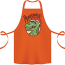 Christmas Papasaurus T-Rex Dinosaur Cotton Apron 100% Organic Orange