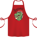 Christmas Papasaurus T-Rex Dinosaur Cotton Apron 100% Organic Red