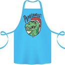 Christmas Papasaurus T-Rex Dinosaur Cotton Apron 100% Organic Turquoise