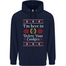 Christmas Programmer Here to Delete Cookies Childrens Kids Hoodie Navy Blue