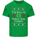 Christmas Programmer Here to Delete Cookies Mens Cotton T-Shirt Tee Top Irish Green