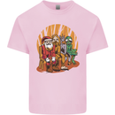 Christmas Santa Claus Bigfoot Unicorn Alien Mens Cotton T-Shirt Tee Top Light Pink