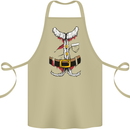 Christmas Santa Claus Fancy Dress Costume Cotton Apron 100% Organic Khaki