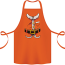 Christmas Santa Claus Fancy Dress Costume Cotton Apron 100% Organic Orange