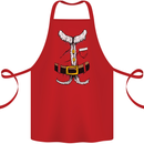 Christmas Santa Claus Fancy Dress Costume Cotton Apron 100% Organic Red