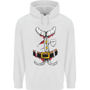 Christmas Santa Claus Fancy Dress Costume Mens 80% Cotton Hoodie White