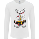 Christmas Santa Claus Fancy Dress Costume Mens Long Sleeve T-Shirt White