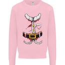 Christmas Santa Claus Fancy Dress Costume Mens Sweatshirt Jumper Light Pink