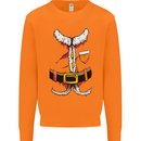 Christmas Santa Claus Fancy Dress Costume Mens Sweatshirt Jumper Orange