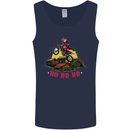 Christmas Santa Motocross Dirt Bike Mens Vest Tank Top Navy Blue