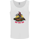 Christmas Santa Motocross Dirt Bike Mens Vest Tank Top White