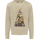 Christmas Sloth Tree Funny Xmas Mens Sweatshirt Jumper Sand