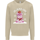 Christmas Snowicorn Funny Xmas Unicorn Mens Sweatshirt Jumper Sand