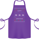 Christmas Swimming Design Cotton Apron 100% Organic Purple
