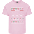 Christmas Swimming Design Kids T-Shirt Childrens Light Pink