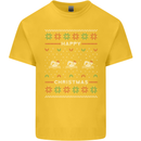 Christmas Swimming Design Kids T-Shirt Childrens Yellow