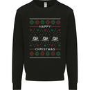 Christmas Swimming Design Mens Sweatshirt Jumper Black