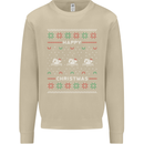 Christmas Swimming Design Mens Sweatshirt Jumper Sand