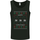 Christmas Swimming Design Mens Vest Tank Top Black