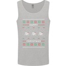 Christmas Swimming Design Mens Vest Tank Top Sports Grey