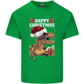 Christmas T-Rex Funny Dinosaur Mens Cotton T-Shirt Tee Top Irish Green