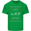 Christmas Triathlon Funny Fitness Gym Mens Cotton T-Shirt Tee Top Irish Green