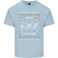Christmas Triathlon Funny Fitness Gym Mens Cotton T-Shirt Tee Top Light Blue