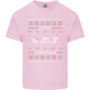 Christmas Triathlon Funny Fitness Gym Mens Cotton T-Shirt Tee Top Light Pink
