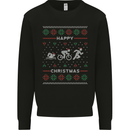 Christmas Triathlon Funny Fitness Gym Mens Sweatshirt Jumper Black
