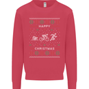 Christmas Triathlon Funny Fitness Gym Mens Sweatshirt Jumper Heliconia