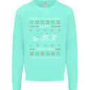Christmas Triathlon Funny Fitness Gym Mens Sweatshirt Jumper Peppermint