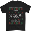 Christmas Triathlon Funny Fitness Gym Mens T-Shirt Cotton Gildan Black