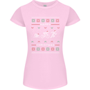 Christmas Triathlon Funny Fitness Gym Womens Petite Cut T-Shirt Light Pink